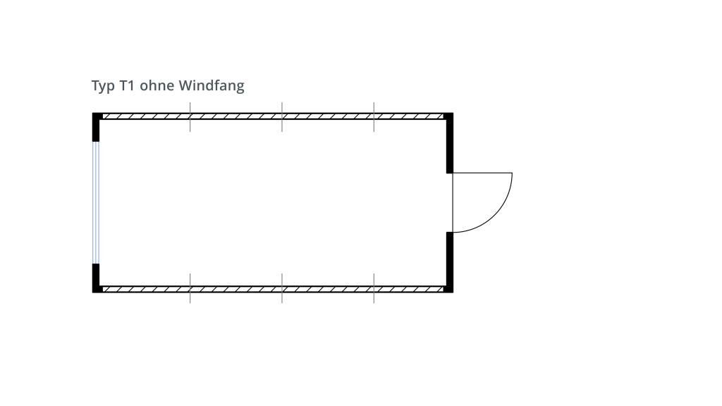 Grundriss Systemcontainer ohne Windfang 2 aW