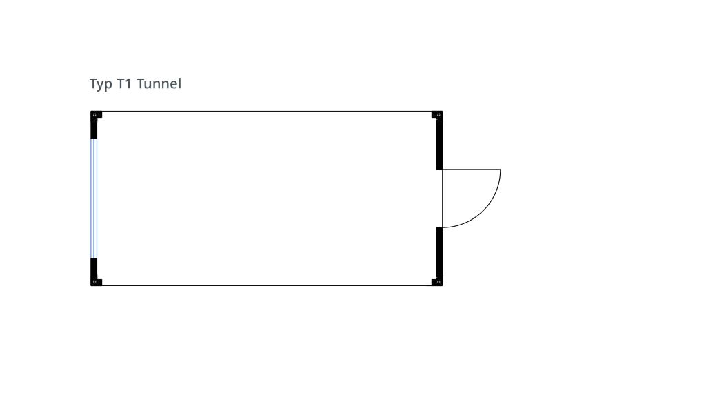 Grundriss Systemcontainer Tunnel aW