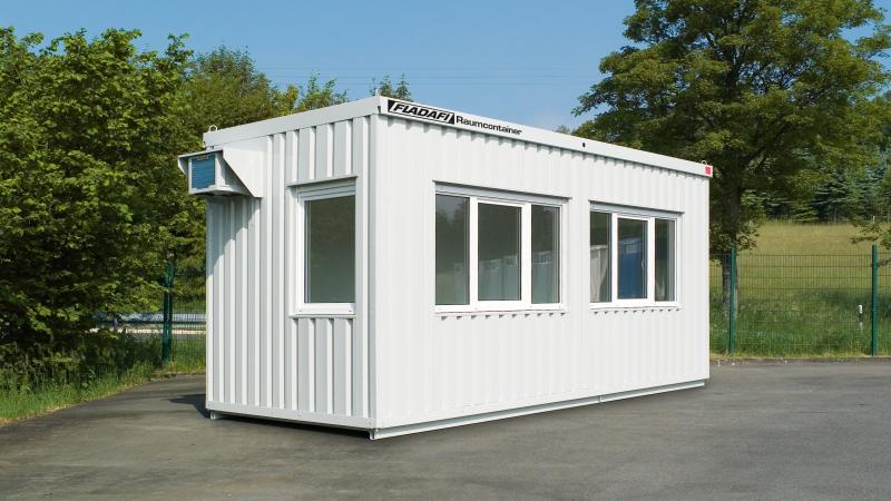 FLADAFI Raumcontainer 6 Meter lang und weiß lackiert